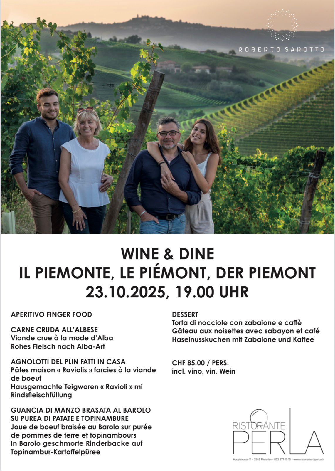event wine and dine